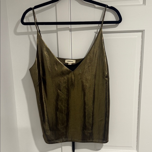 L'AGENCE Tops - L'AGENCE Gold Camisole Top
